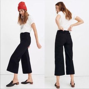 Madewell Emmett Wide-Leg Crop Jeans Black